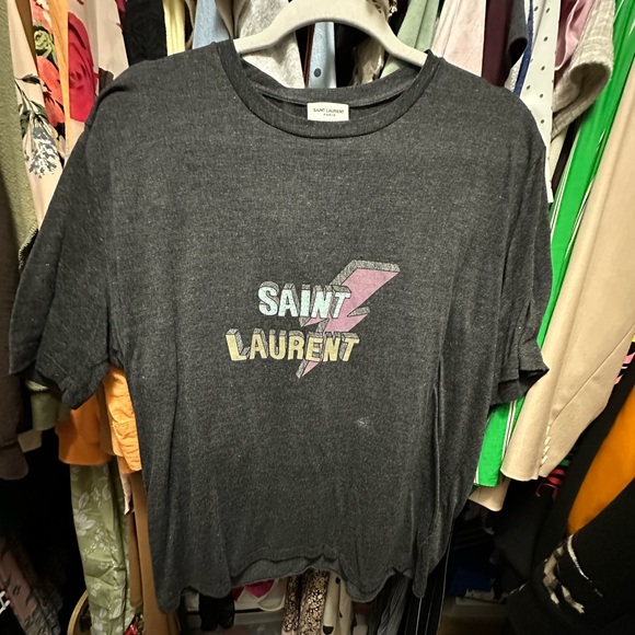Saint Laurent Lightening Bolt Tee - Picture 1 of 4